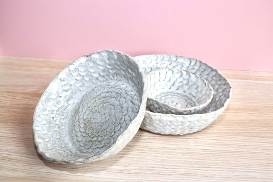Handmade Boho Ceramic Dog Bowl